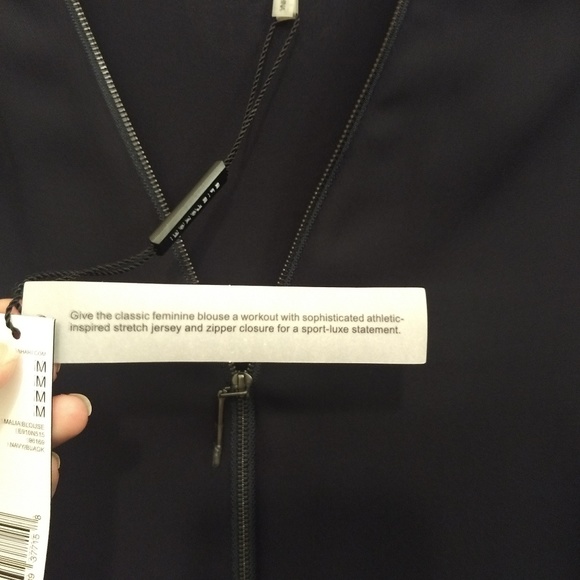 NWT Malia Blouse Blue/Black - Picture 8 of 8